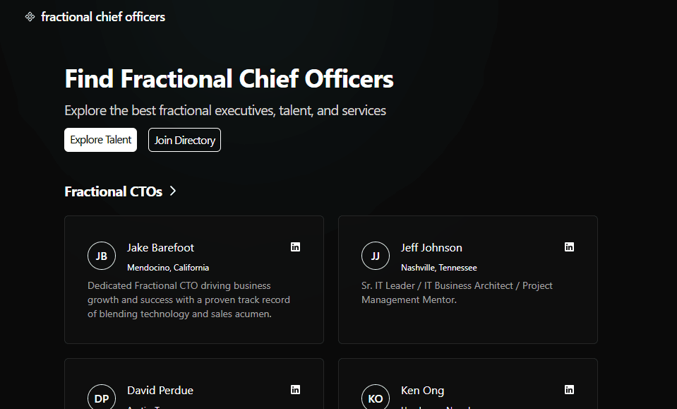 Fractional Chief Officers